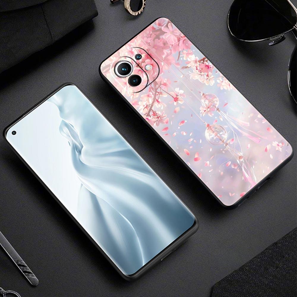 Корейский чехол-накладка с цветами для Xiaomi Mi 17 Pro Max 15 14 13 12 11 Ultra 15T 14T 13T 12T 11T Pro Lite Мягкий ТПУ корпус Fundas