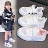 Children's Board Shoes 2025 Spring New Soft-soled Versatile Casual Boys Sports Shoes Student School Girls White Shoes