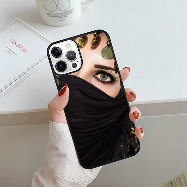 Исламский Хиджаб Девушка Глаз Королева Чехол для Телефона Для iPhone 17 Air 14 15 16 13 12 Чехол Для Apple Pro Max Plus
