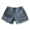 Womens Pocket Jeans Denim Pants Female Tassel Bandage Bottom Casual Shorts