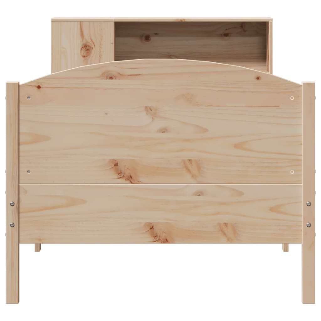Bookshelf Bed without Mattress 75x190 cm Solid Pine Wood