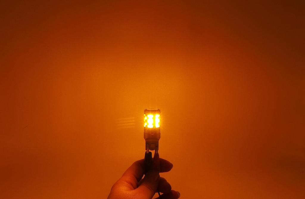 2 Pcs LED Bulb W21W 7440 12-24V No Error Orange 100% Canbus Off-Road