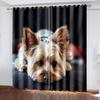 2panels Cute Cats Dog Pet Digital Printed Curtain Living Room Curtains Grommet Top Curtains For Living Room Office Home Decor