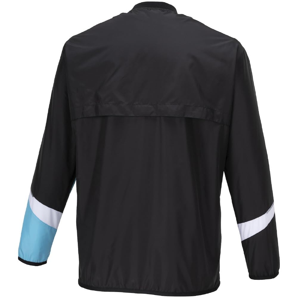 Tennis Wear Windbreaker Shirt Water Repellent Standard Silhouette Mesh Lining 62MEA504 Black X Blue Atoll M [Mizuno]