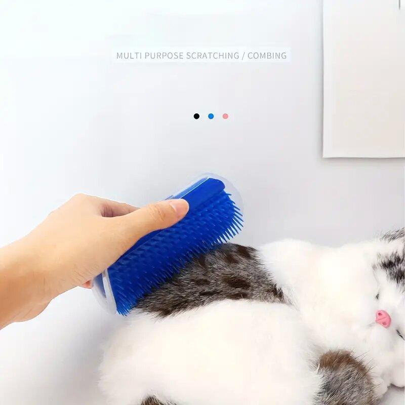 Durable Space-saving Design Pet Grooming Brush Wall Corner Pet Supplies Cat Massage Brush Rubbing Suitable Cat Scratching Device Supply