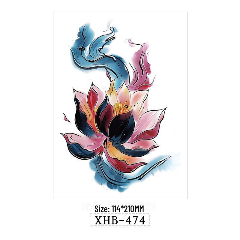 3D реалистичные временные татуировки-наклейки с изображением бабочек, тигров и змей