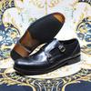Men's Genuine Leather Double Buckle Monk Strap Dress Shoes Wingtip Toe Loafers Brogue for Wedding Office Business Footwear