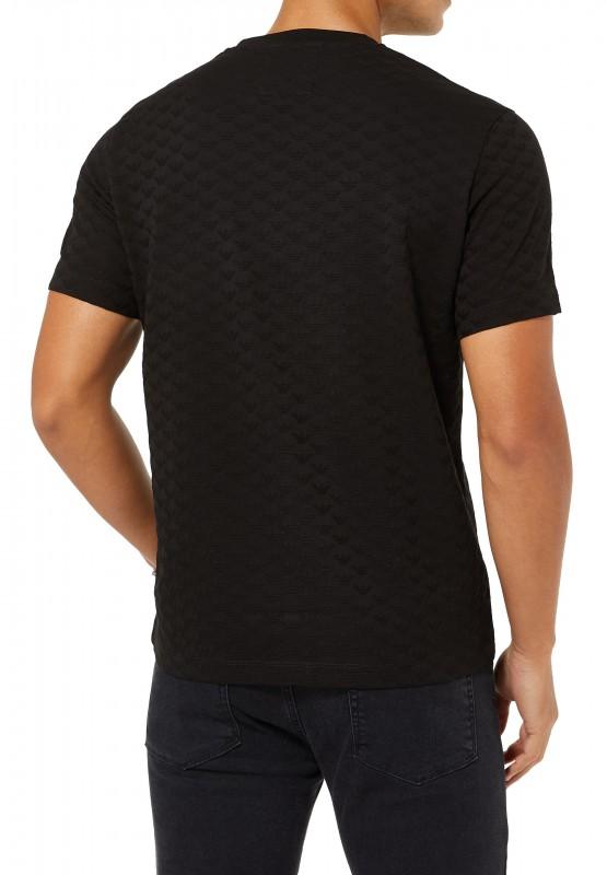 Emporio Armani luxury men's t-shirt black ALL over - Size: XL