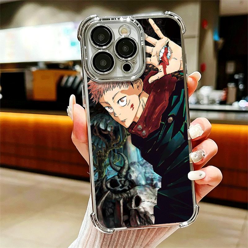 Аниме Итадори Юдзи JUJUSU Мягкий чехол для телефона для iPhone 15 16 17 Air 14 Pro Max 16E Plus 13 12 Mini Покрытие Защита от падений Fundas