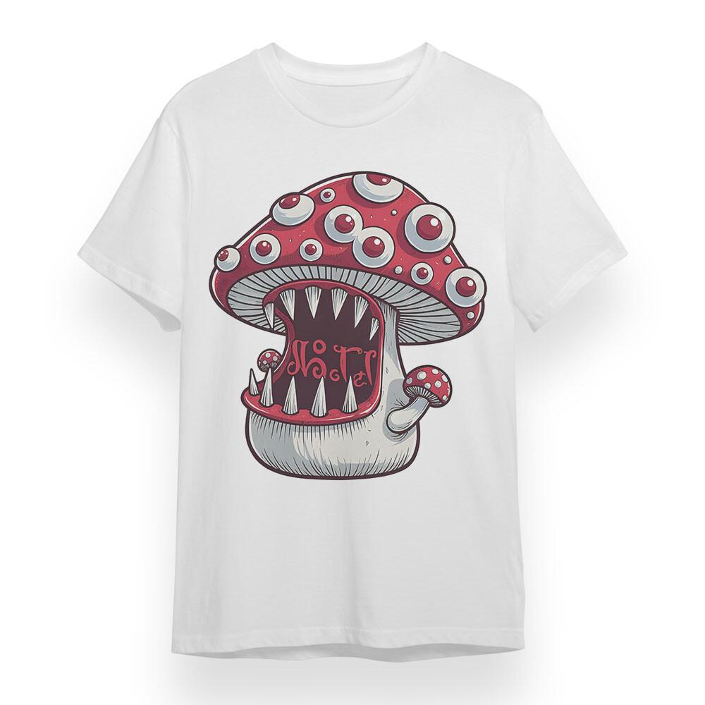 Men's Plus Size T-shirt With Psychedelic Mushroom Print Unisex 100% Cotton Tee