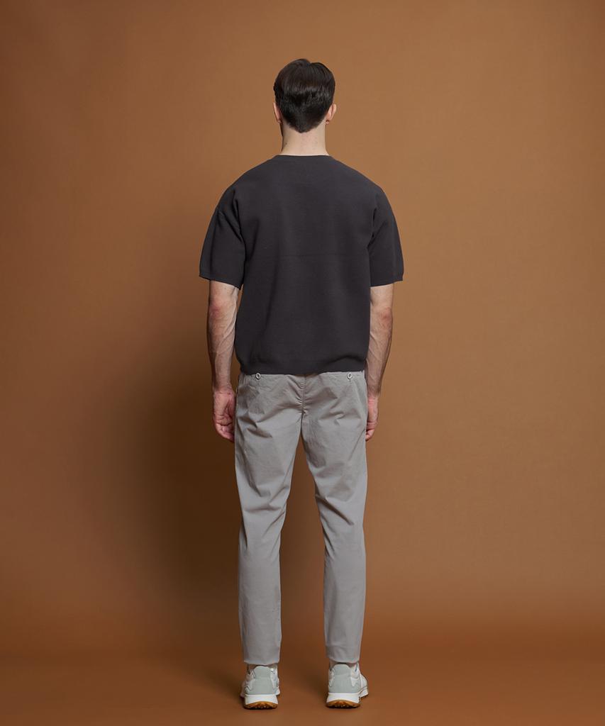 PANICALE Gray Drawstring Cotton Blend Pants
