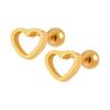 «Корейские серьги из титановой стали с сердечком для женщин»