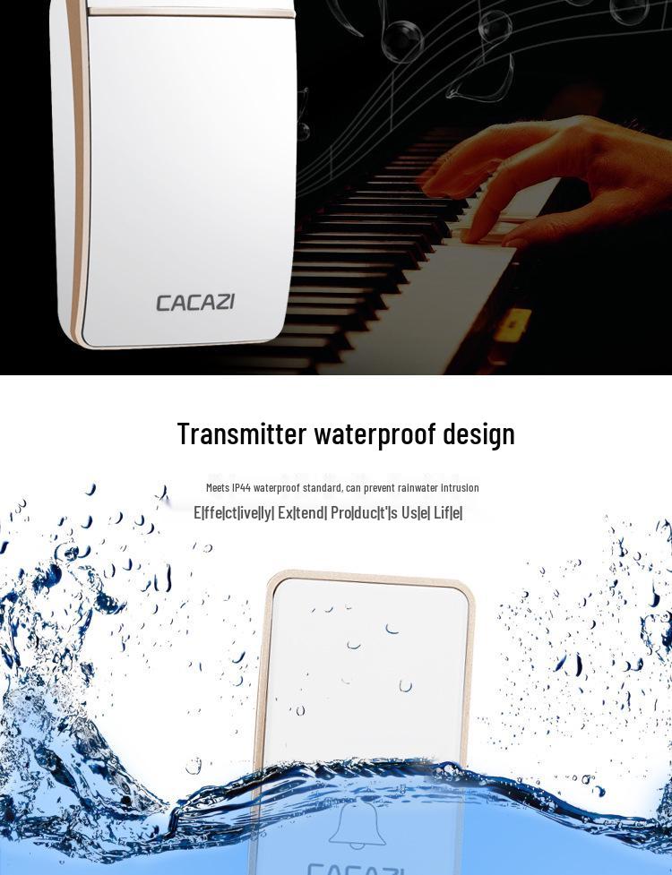 Wireless Self-Powered Doorbell | Smart Long-Range Control | No Battery | Waterproof