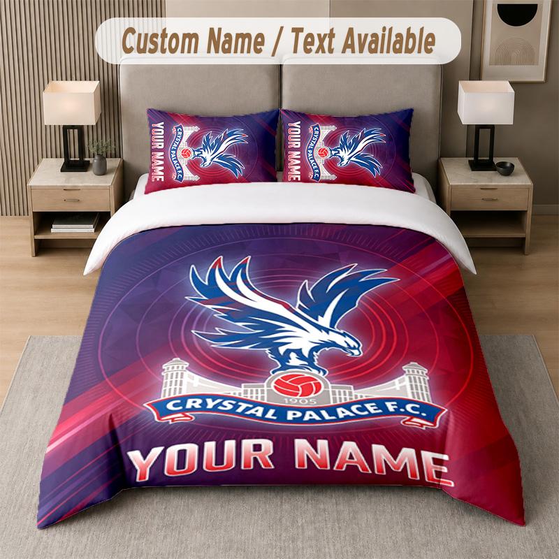 Crystal Palace Design Bedding Set Custom Text 1 Duvet Cover & 2 Pillow Cases