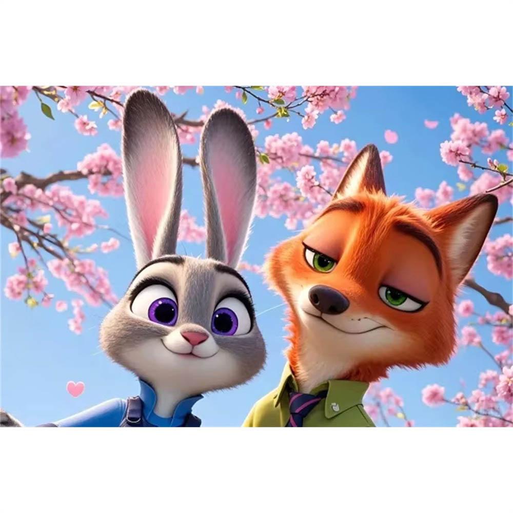 Disney Зверополис Джуди Ник 5D Алмазная Живопись Полностью с Алмазами Сделай Сам Ручная Алмазная Живопись Мультяшный Декоративный Набор для Живописи