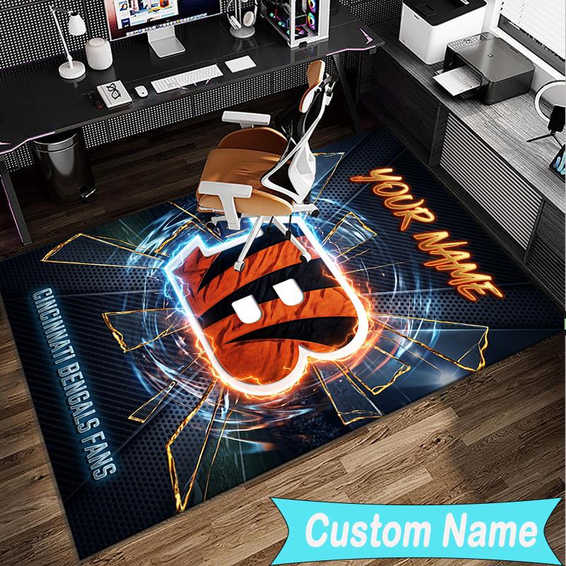 Custom Name Rug Cincinnati Browns Legacy Area Rug Suitable for Indoor And Outdoor,Carpets for Homes, Offices,Living Rooms,Home Decor,Christmas Gift