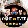 Super Mario Poster Round Area Rug Carpet Rug For Living Room Bedroom Sofa Playroom Decor Nonslip Floor Mat