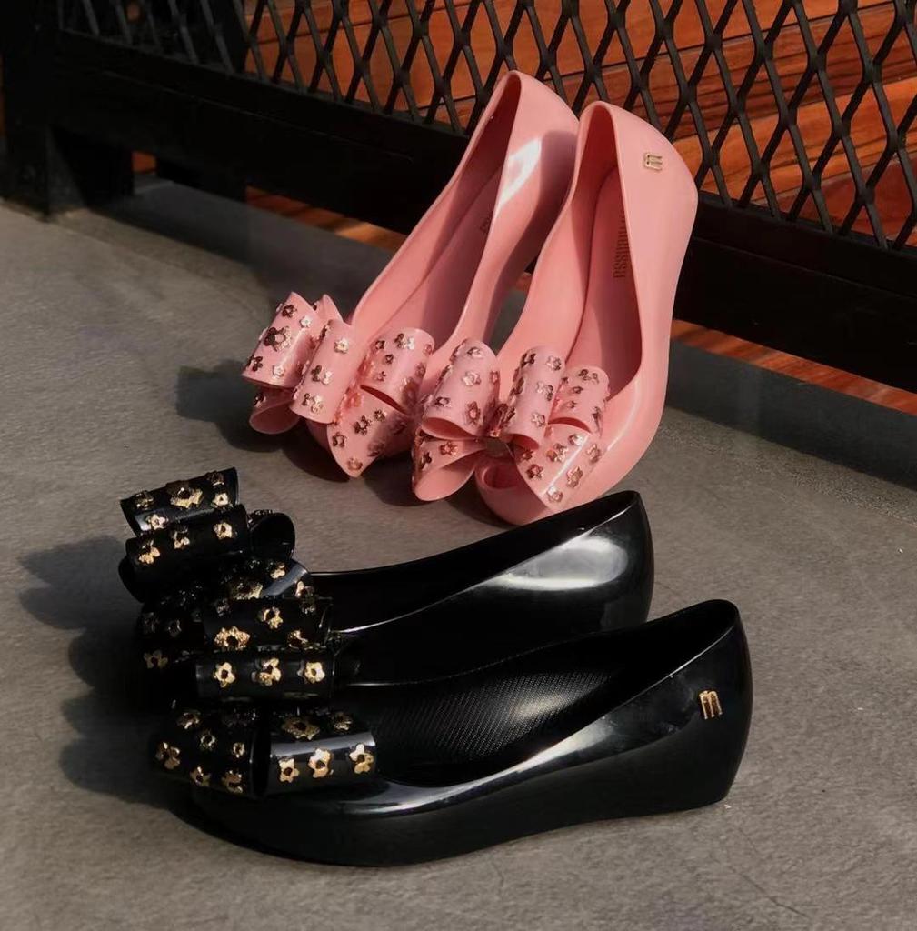 2026 New Style Women's Melissa Wedge Jelly Sandals with Bowknot