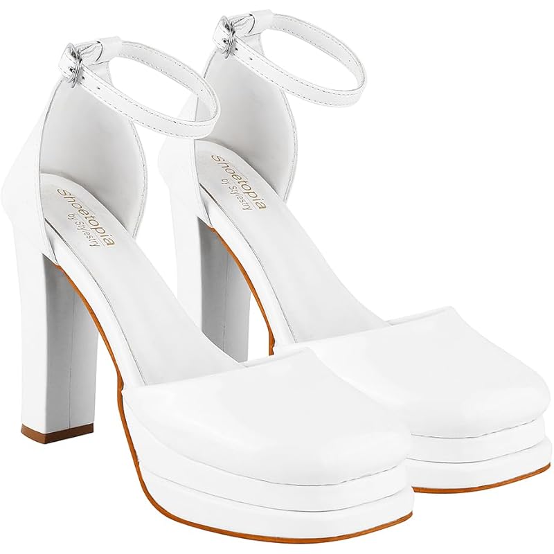 Shoetopia Girls Zepto White Heeled Sandal - 3 Uk (Girls-Zepto-White)