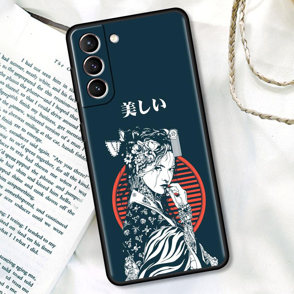 Мягкий чехол для Samsung Galaxy S22 Ultra S20 FE S21 S23 Plus S10 Lite S9 S8 S10e TPU силиконовый чехол для телефона японский стиль искусство Япония