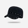 Y2k Rivet Peaked Cap Spice Girls Equestrian Hat Personality Rivet Flat Top Hat  Autumn