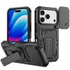 Sliding Camera‑Shield Invisible‑Holder Phone Case PC‑Hybrid‑TPU Anti‑Drop Protective Shell With Slide Lens Cover For iPhone