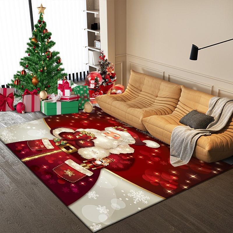 Christmas Children Room Carpet Living Room Decoration Sofa Area Rugs Creative Kid Bedroom Cloakroom Non-slip Floor Mats Washable