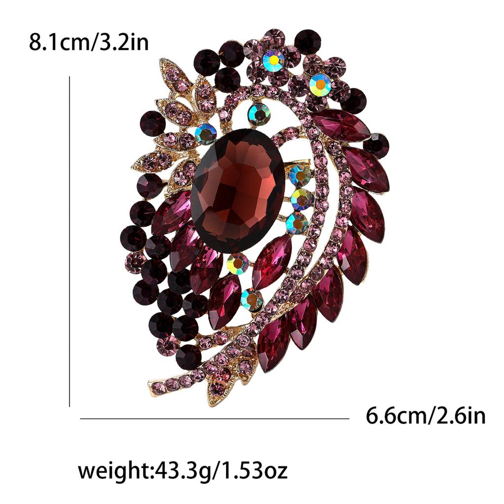 Африканская мода сплав полный бриллиант большая стеклянная брошь изысканная женская одежда высокого класса украшение для корсажа булавка