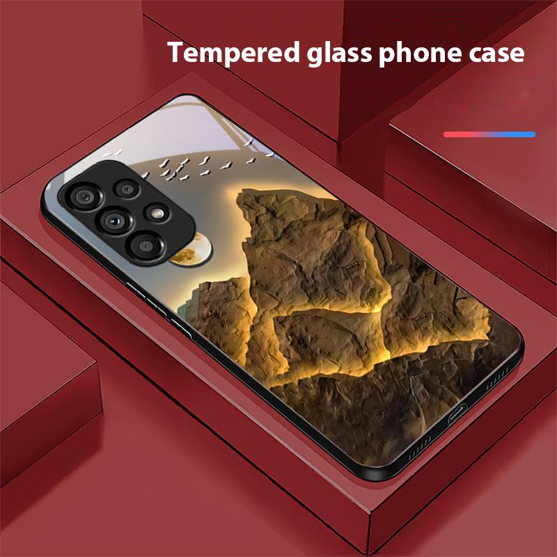 Jubao Basin Water Чехол из закаленного стекла для Samsung Galaxy S10 20 Plus 21 FE 22 23 24 FE 25 Ultra Черный Жесткий Чехол