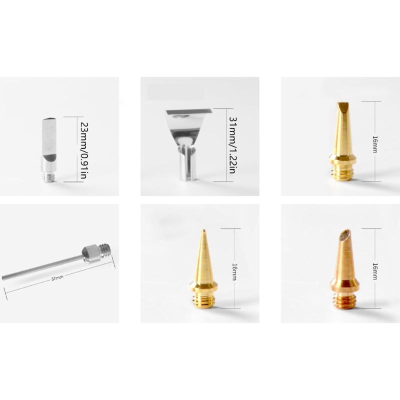 Сменный набор железных насадок с золотым покрытием, сварочный инструмент для губок, резки и пайки ногами