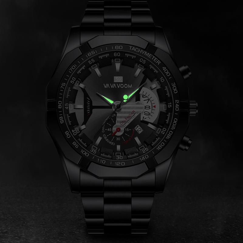 VA VA VOOM Men's Watches Top Brand Luxury Men Wrist Watch Luminous Quartz Watch Sports Waterproof Male Clock Fashion Watch Relogio Masculino With Box