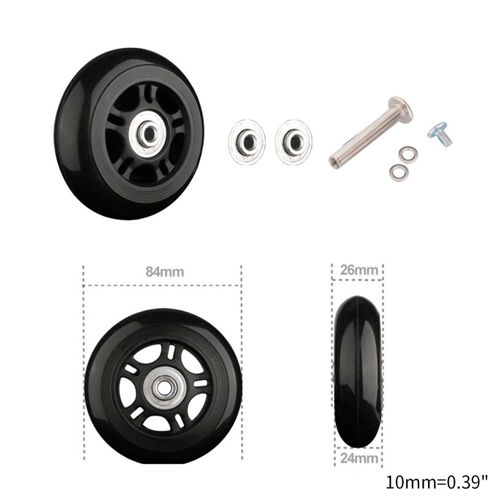 Suitcase Wheels Trolley Case Luggage Wheels Flexible Luggage Suitcase Swivel Wheels Mute Suitcase Replacement Wheels