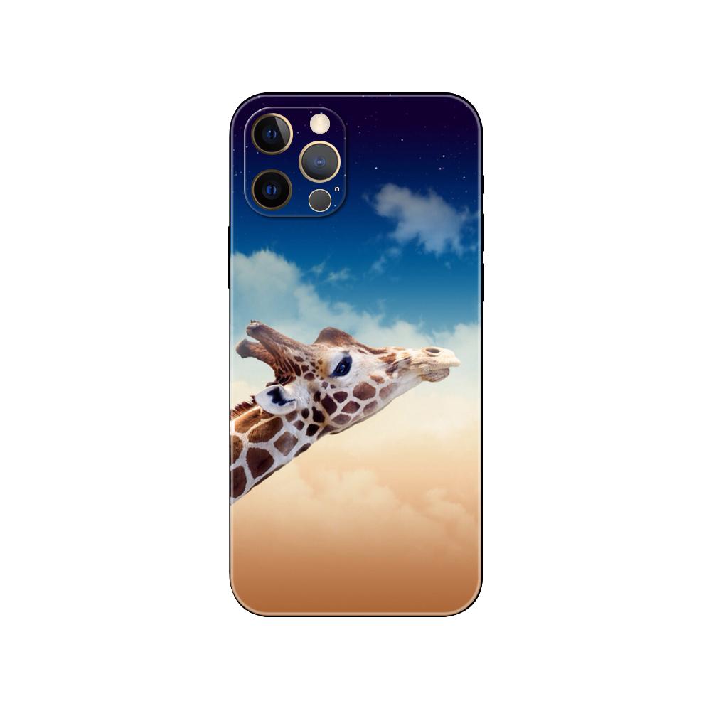 Красивый чехол для телефона с изображением жирафов для iPhone 5 5s 2020se 6 6s 7 8 plus x 10 XR XS 11 12 13 mini pro MAX, черная задняя крышка из ТПУ