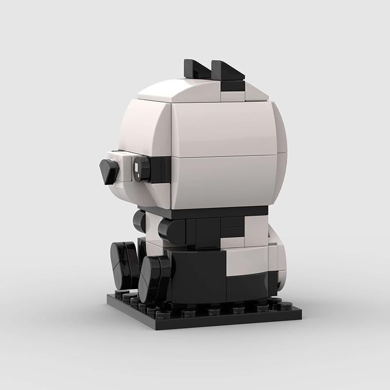 MOC Милый Креативный Маленький Животный Мини-Панда 3D DIY Строительные Блоки Медведь-Енот Мультяшный Питомец Кирпичи Модель Головы Игрушки Подарки на День Рождения для Детей