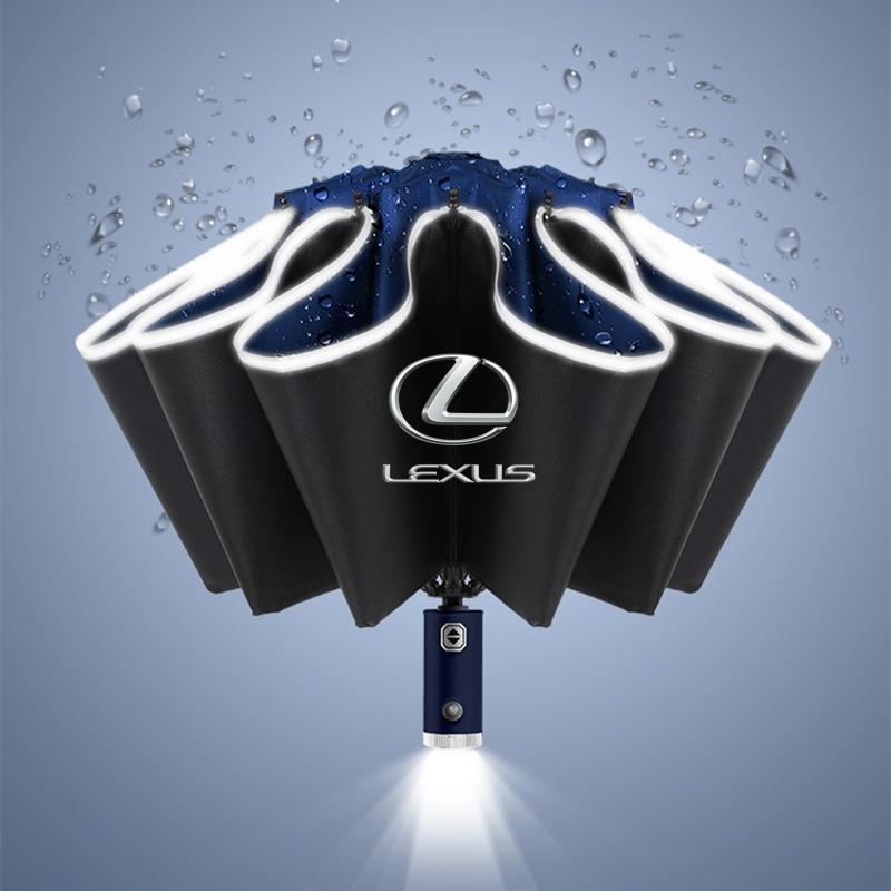 Автомобильная наклейка Складной зонт обратного сложения Зонт со светоотражающей полосой LED Для LEXUS RX300 RX330 RX350 IS250 LX570 Is200 Is300 Ls400