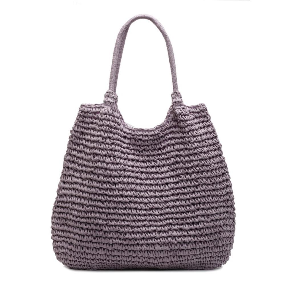 Bohemian Weave Tote Bag Hollow Out Summer Beach Bag Fashion Straw Shoulder Bag Travel