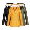 Women's Solid Rain Jacket Outdoor Hoodie Waterproof Overcoat Lady Windproof Coat
