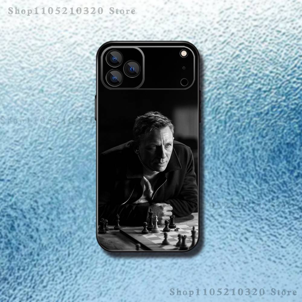 D-Дэниел Крейг Актер Чехол для телефона Для iPhone 17,16,15,14,13,12,11,Pro,Max,Plus,E,SE4,Air,Mini Черный Мягкий Funda