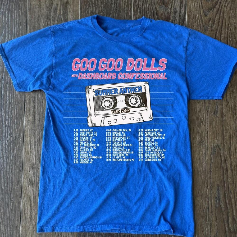 Goo Goo Dolls SUMMER TOUR 2025 Band Gift For Fan All Size S to 5XL T-shirt H95 Unisex T-Shirt