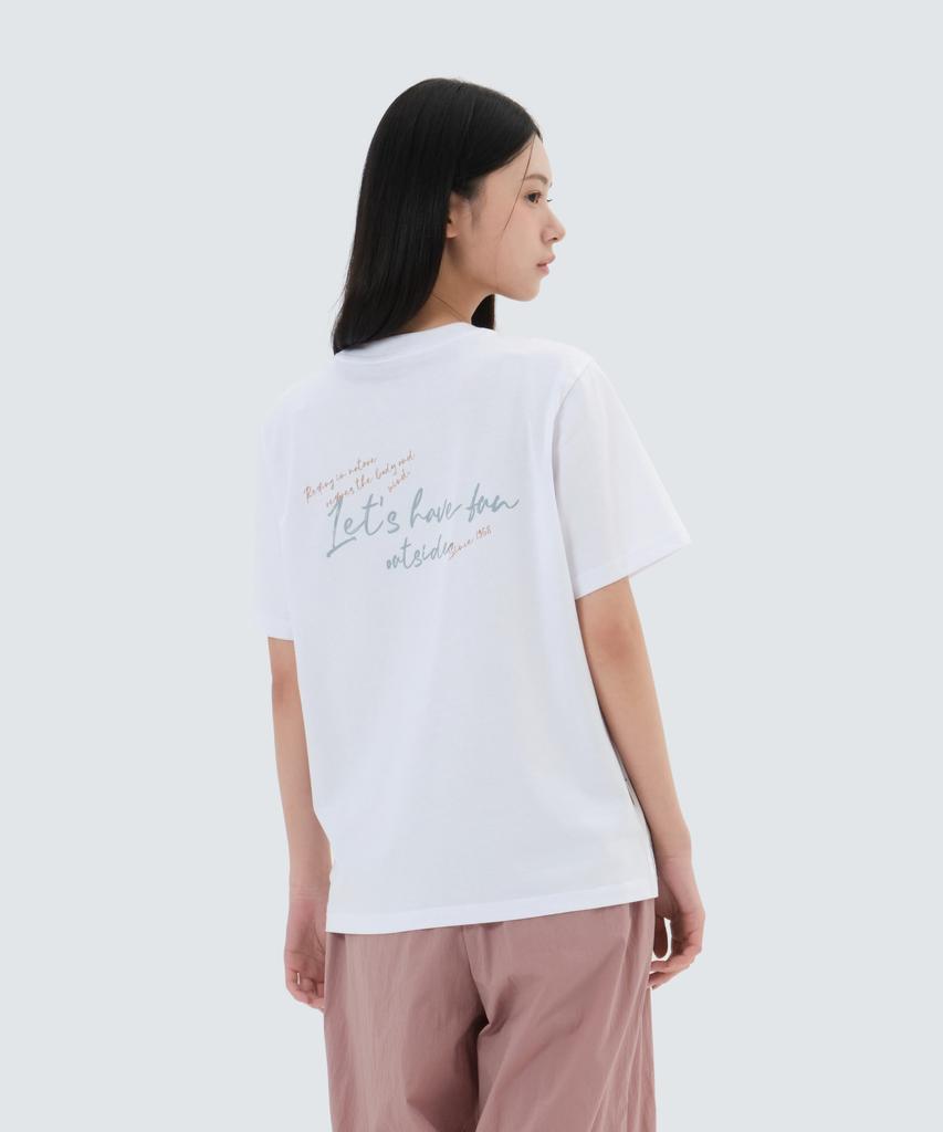 SNOWPEAK APPAREL Askin Женская футболка с коротким рукавом и надписью (S25Mwfts85) белый