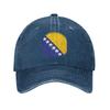 Classic Bosnia and Herzegovina Flag Baseball Cap Unisex Distressed Denim Snapback Cap  Outdoor Adjustable Fit Caps Hat