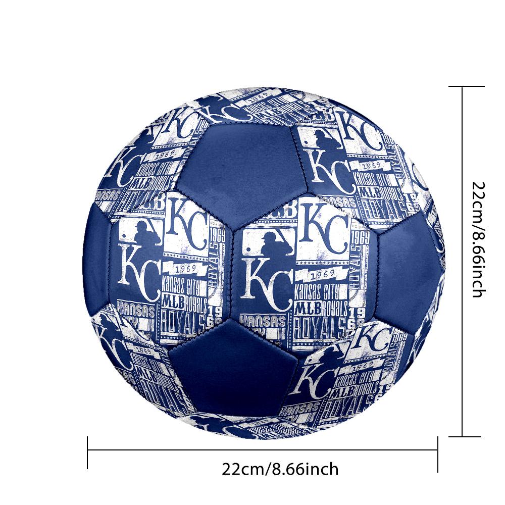 Kansas City Indoor Soccer Ball Colorful All Ages Size 5 Machine Stitched PVC Competition Ready Durable High-Bounce