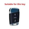 Car Sticker 3 Buttons Fashion Alloy Car Remote Key Case Protector Cover Leather Shell Fob Holder for Skoda Superb A7 Kodiaq Auto