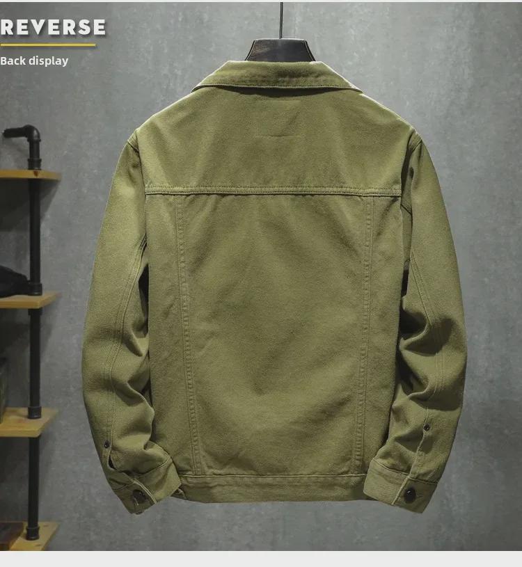 Мужская модная приталенная джинсовая куртка - повседневный корейский стиль для весны и осени