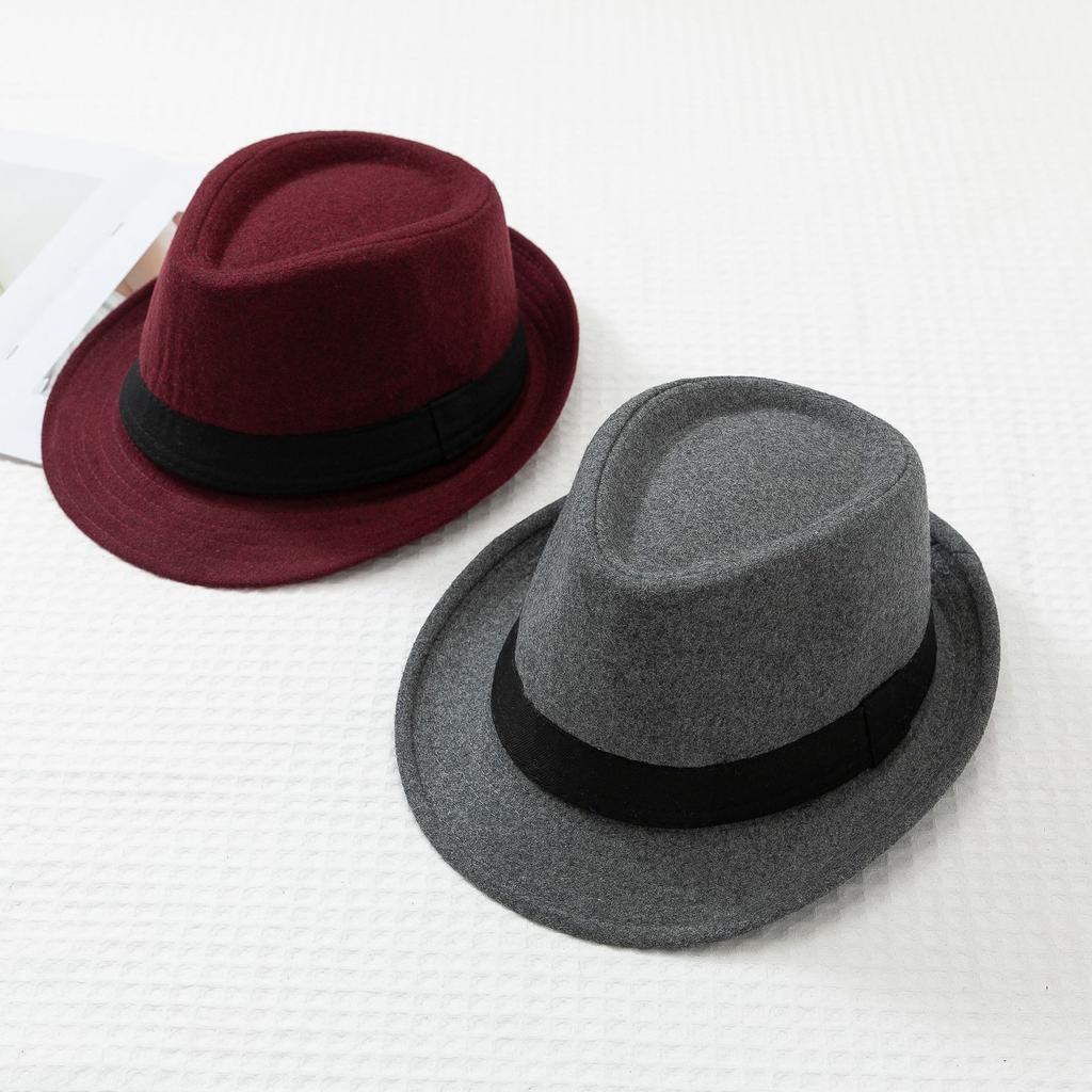 Новая шляпа-цилиндр Ji British Men's Top Hat Felt Hat для мужчин среднего и пожилого возраста Jazz Hat Casual Hat