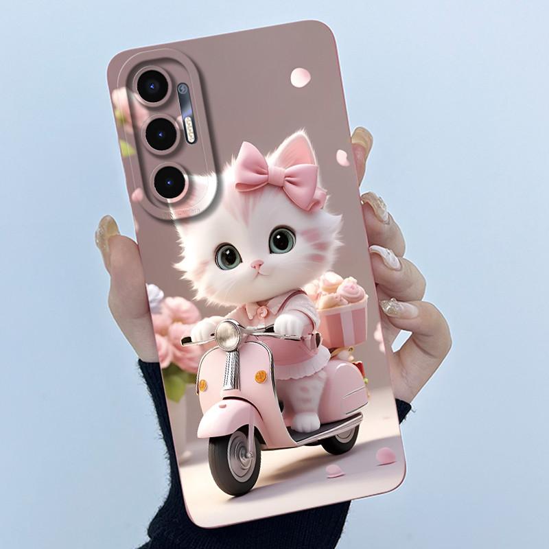 Чехол для Tecno Pova 3 LF7n Милый Мультяшный Кот Матовый Ударопрочный Мягкий Силиконовый Чехол для Телефона Для Tecno Pova 3 Pova3 Funda 6.9''