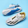 Children's football shoes training shoes with broken nails and no lace-up rotating buckle Boys and girls Elementary school students outdoor sports 