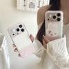 Девчачий розовый клетчатый чехол для iPhone 17/16 Pro Max/15 Pro с кроликом и кошкой, премиальное качество