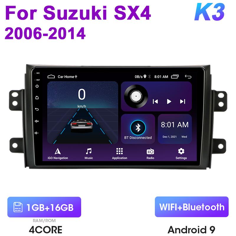 2 Din Android 12 автомобильное радио для Suzuki SX4 SX 4 2006-2014 Fiat Sedici 2005-2014 CarPlay интеллектуальные системы Smart Autoradio