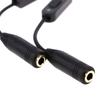 1 In 2 Out 3.5Mm Male To Double Mono 3.5Mm Female Headphone Y Splitter Cable